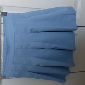 Blue Pleated Skirt